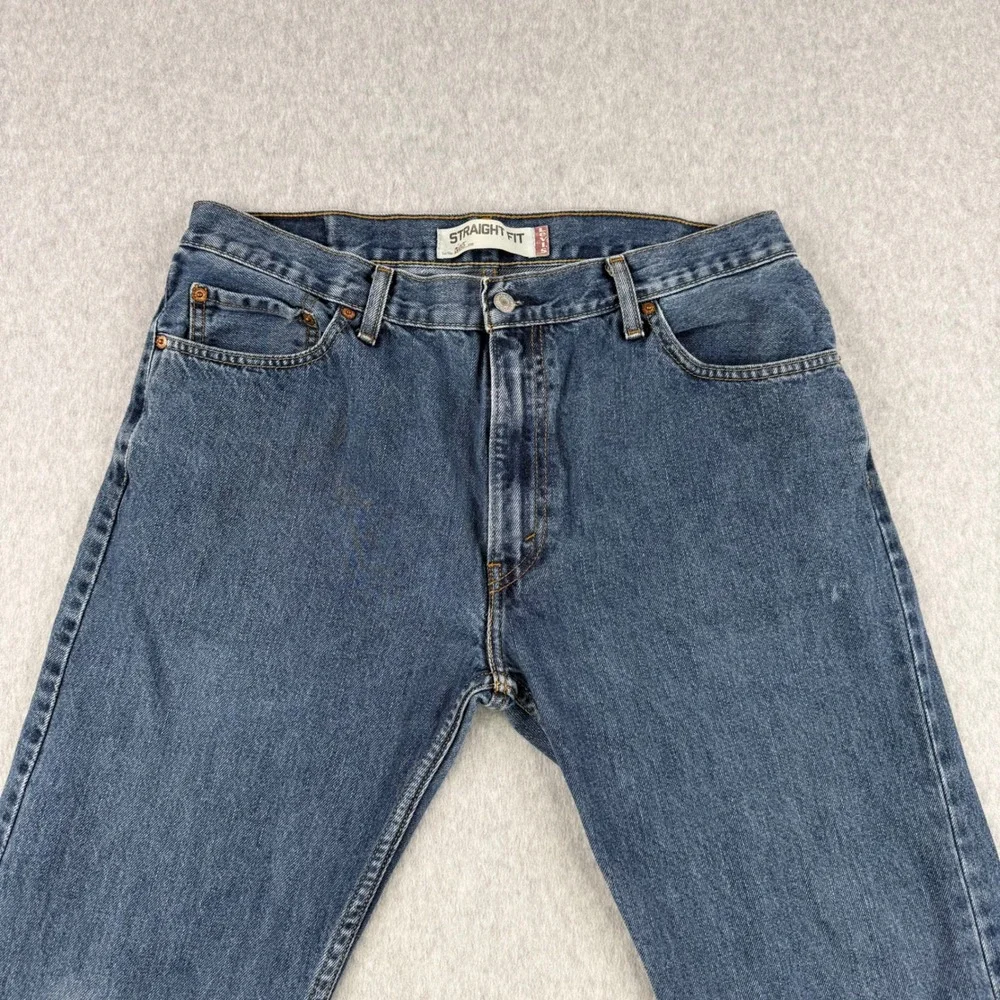 Vintage Levis Jeans Mens Fits 36x28 Blue 505 Straight Fit Regular Denim Cotton